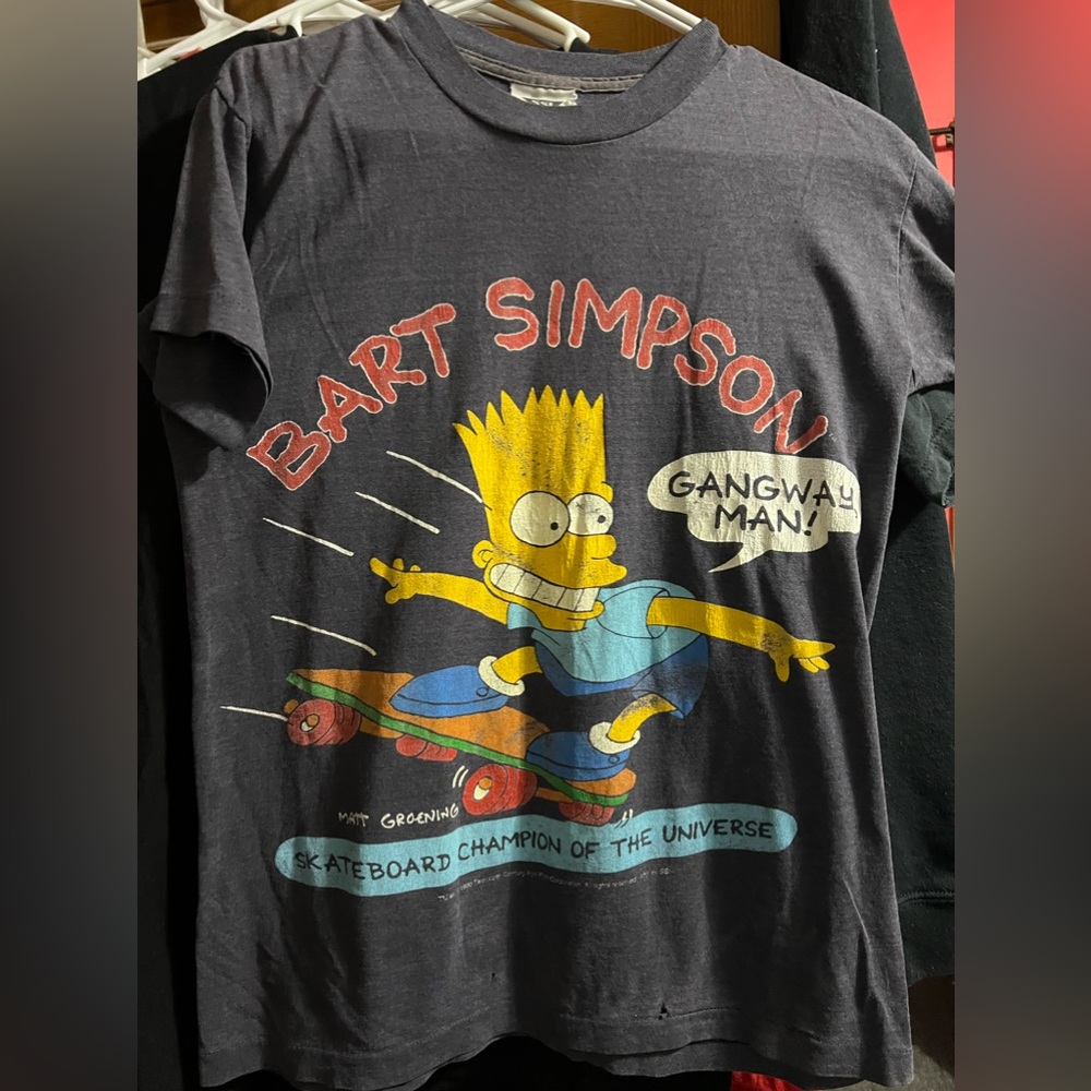 Vintage 1990 Bart Simpson Graphic Tee Sz M